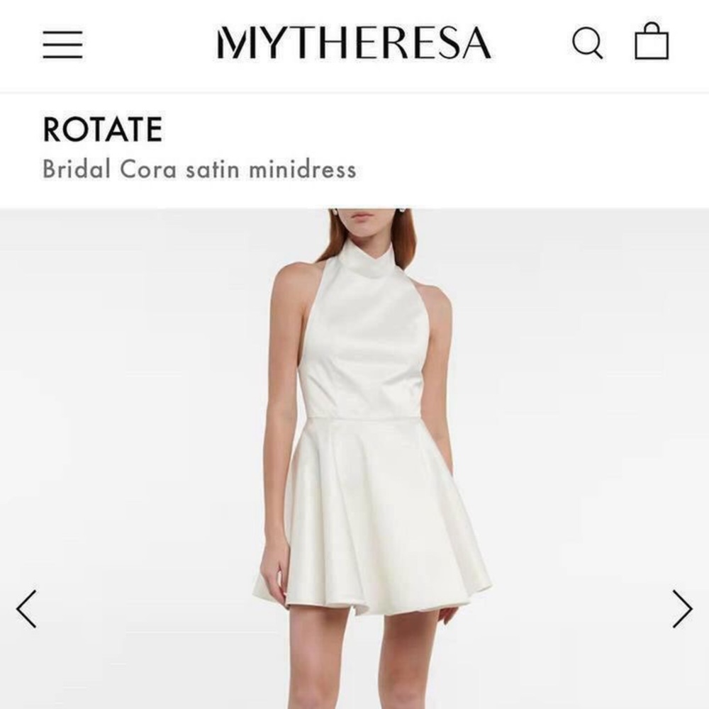WORN ONCE. Rotate Birger Christensen white mini dress.